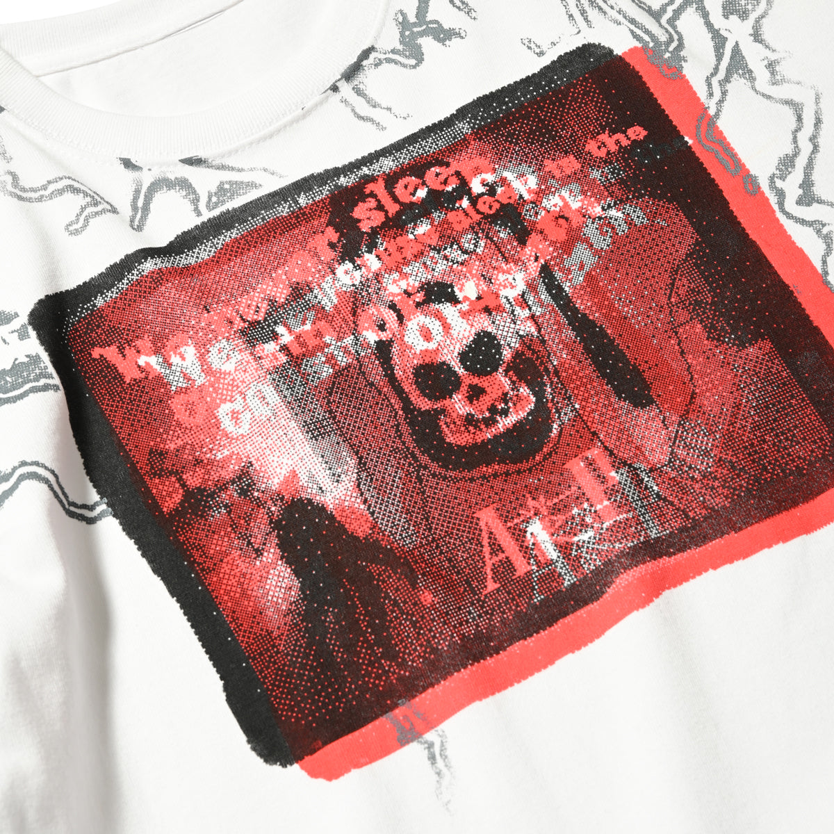 APACHE アパッチ ”NIGHTMARE” (RED) TEE WHITE/RED ナイトメアTシャツ ホワイト/レッド【APT24060301】