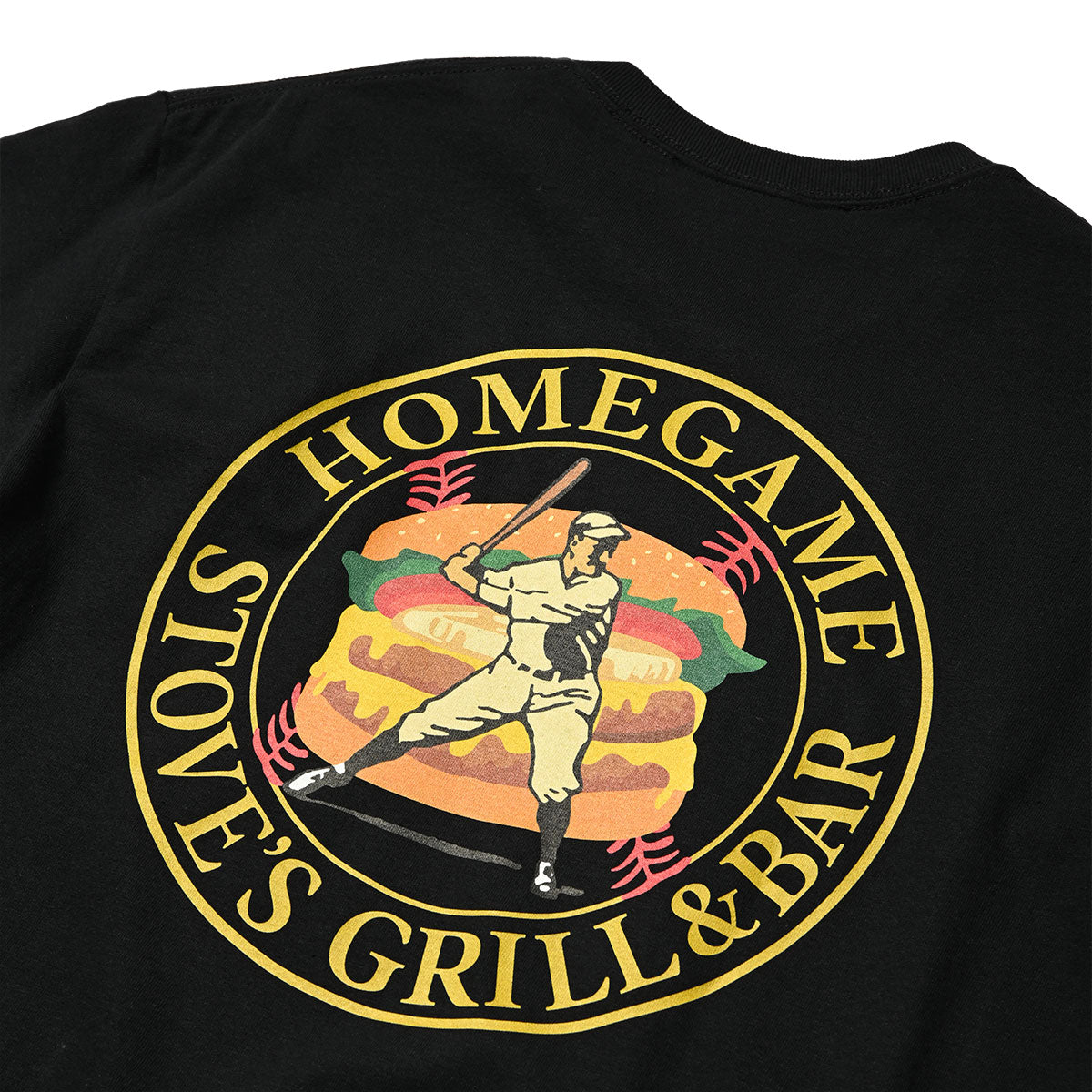 HOMEGAME×STOVES T-SHIRT BLACK【HG240102】