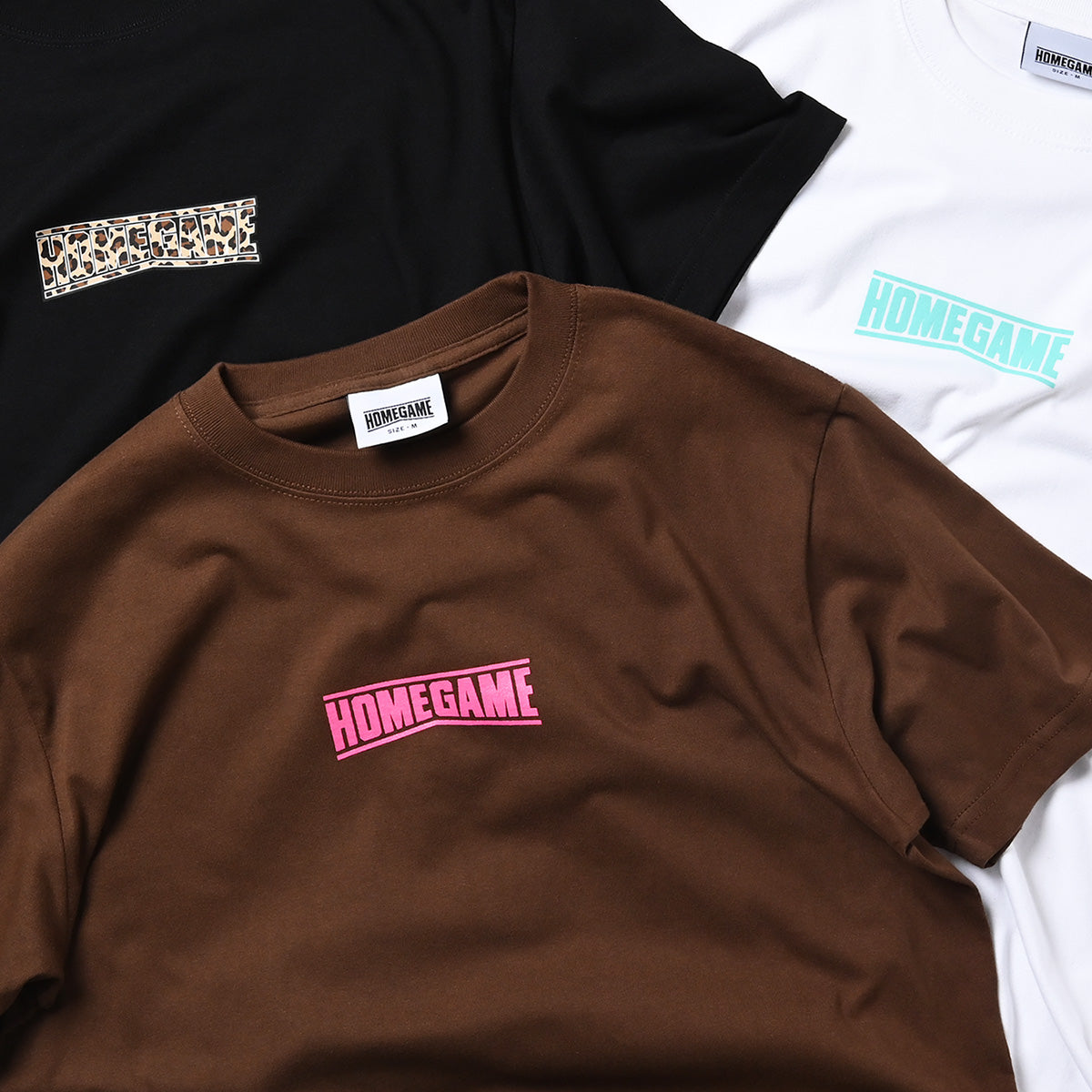 HOMEGAME - HOMEGAME LOGO TEE WHITE/MINT BLUE【HG260154】