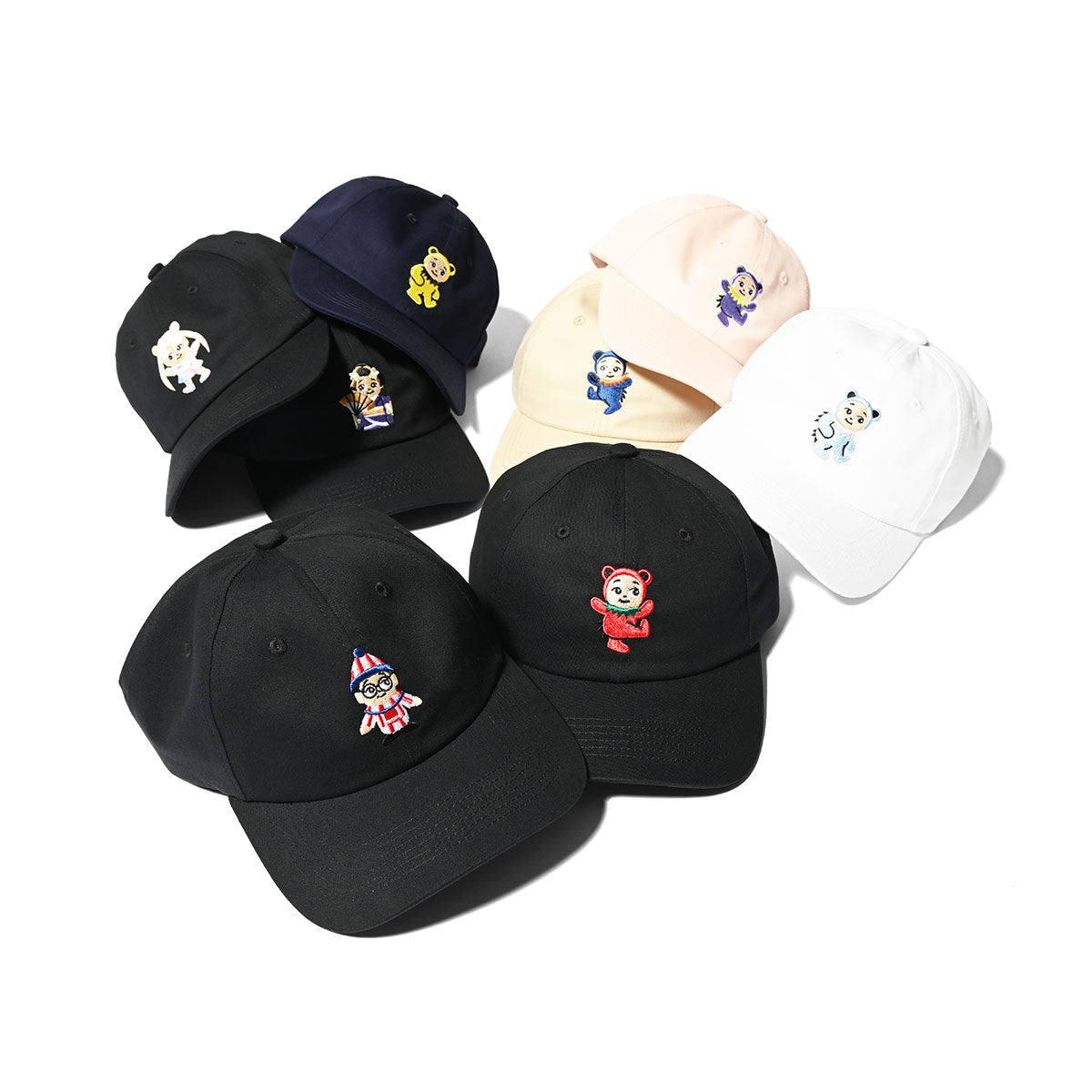 HOMEGAME - BABY DAD CAP BEAR KHAKI/BLUE【HG241419】