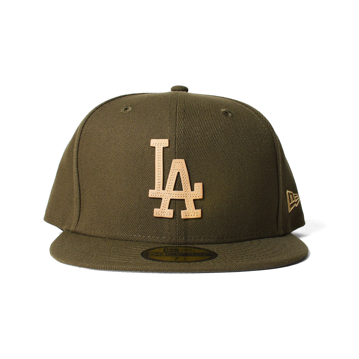 NEW ERA Los Angeles Dodgers - 59FIFTY LEATHER LOGO MOSS【13751146】
