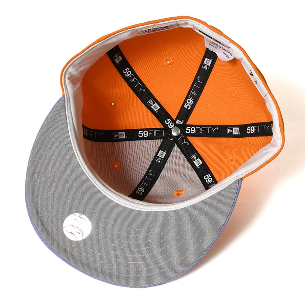 NEW ERA 紐約洋基隊 - 59FIFTY 1949 WS 淺橙色/薰衣草色