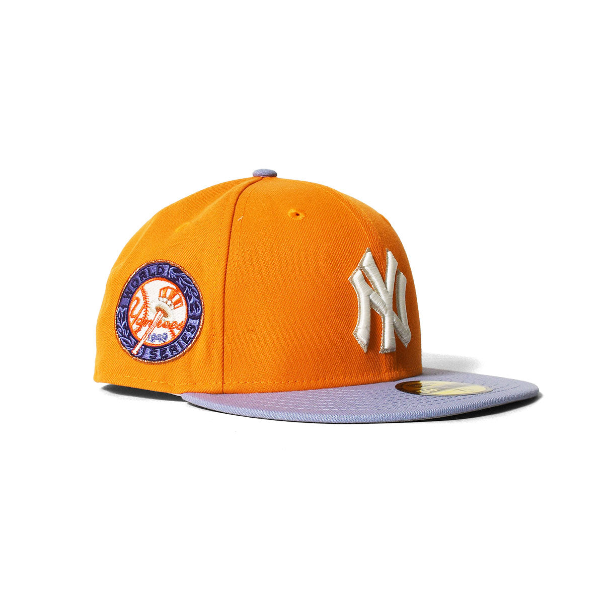 NEW ERA 紐約洋基隊 - 59FIFTY 1949 WS 淺橙色/薰衣草色