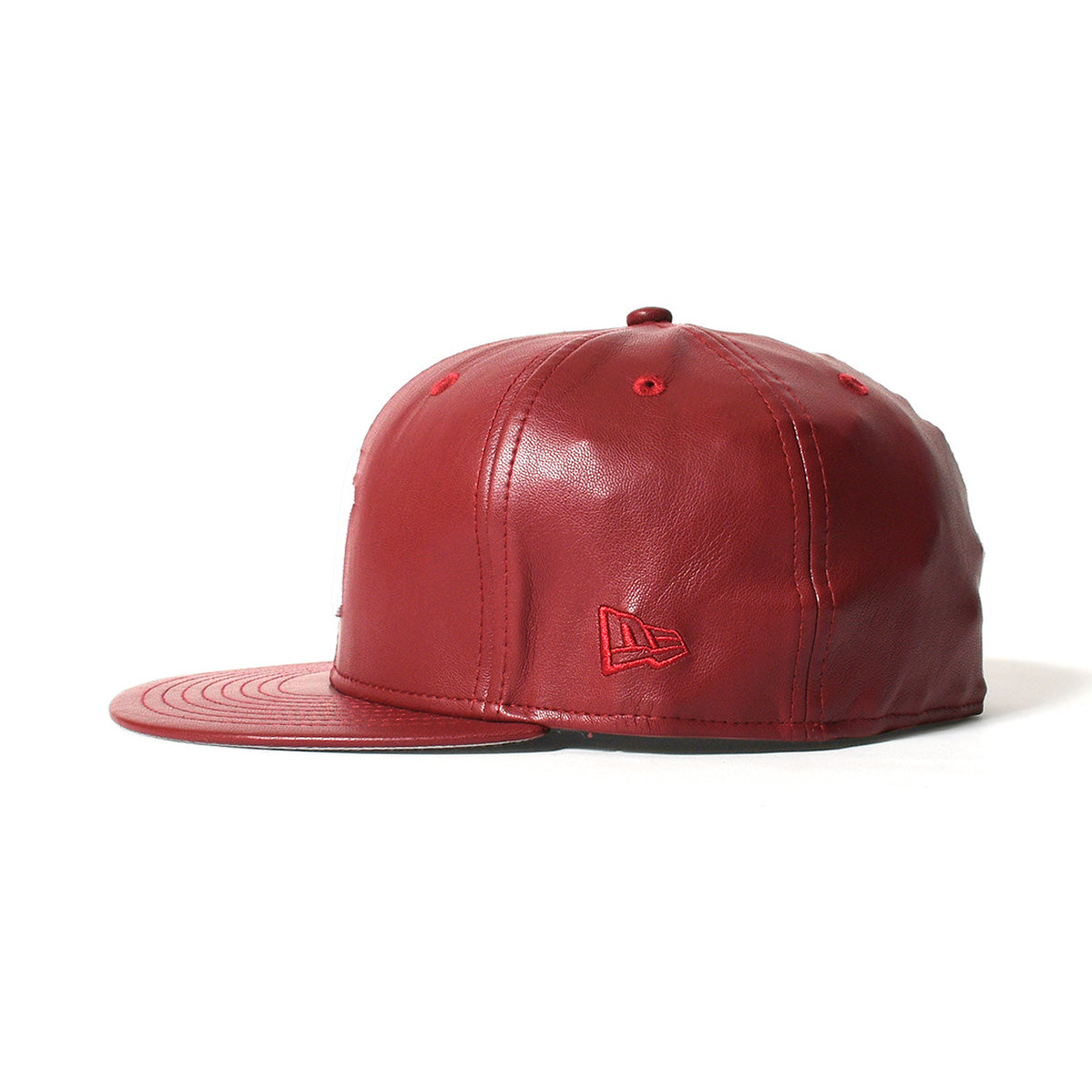 NEW ERA 紐約洋基隊 - 59FIFTY 100TH ANV PU 皮革酒紅色