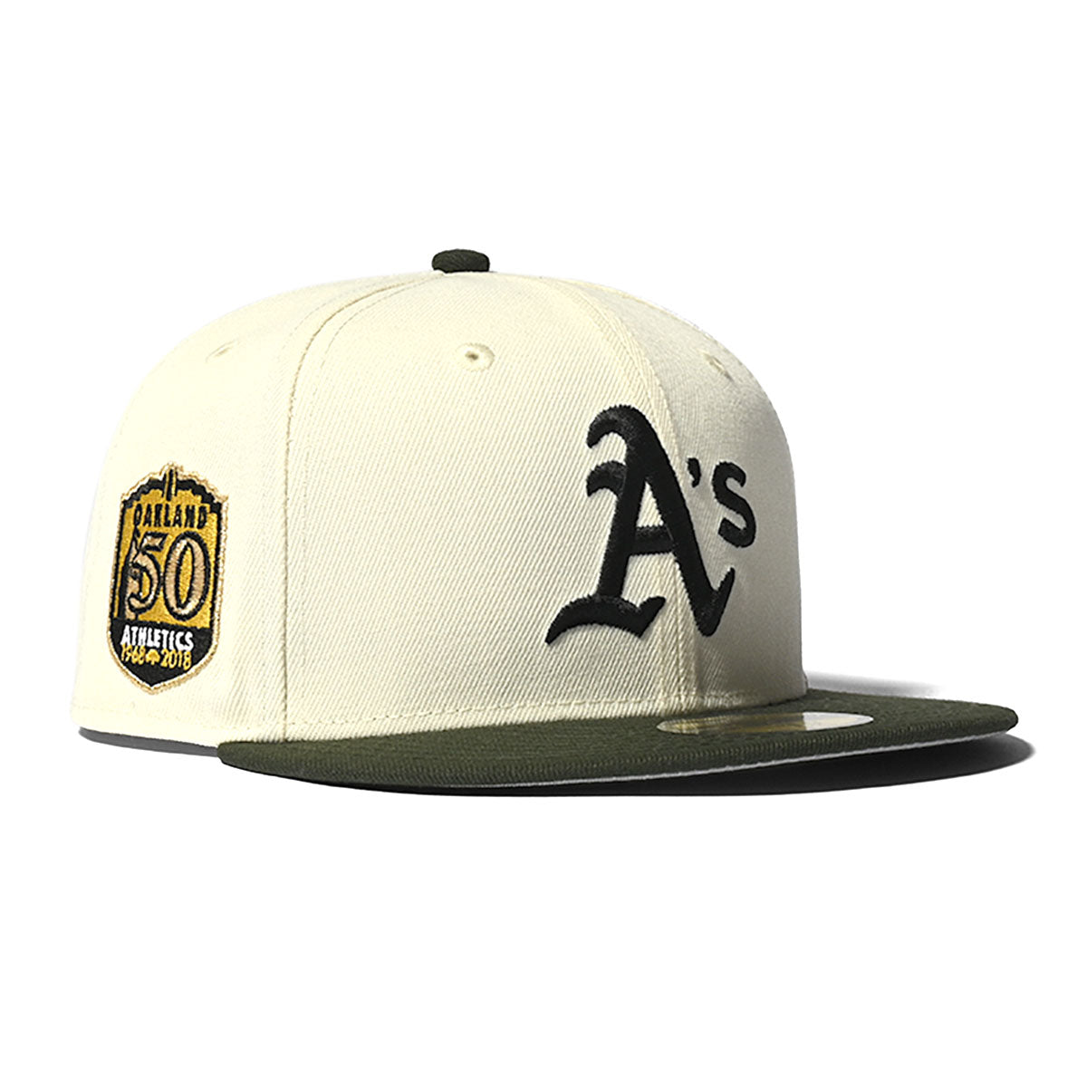 NEW ERA Oakland Athletics - 50th ANV 59FIFTY CHROME/MILITARY GREEN【70756778】