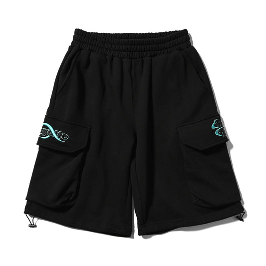 LFYT×EL REIGN - "STORM" WIDE SWEAT CARGO SHORTS 【LE241204】