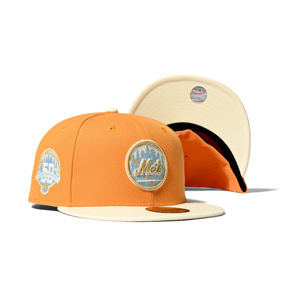 NEW ERA New York Mets - 50TH ANIV 59FIFTY TANGERINE ORANGE/CHROME【70760417】