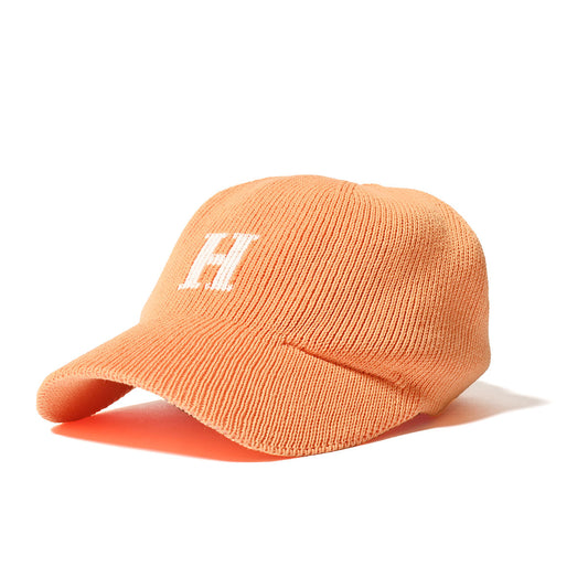 HOMEGAME - H LOGO COTTON KNIT BASEBALL CAP Lt.ORANGE【HG241414】