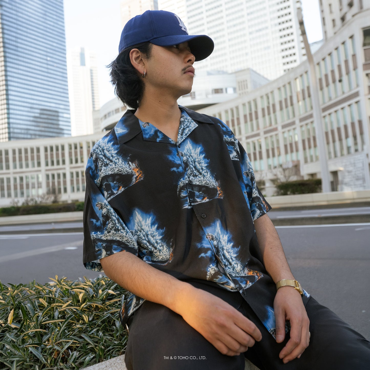 【受注販売:6月下旬頃より順次発送】GODZILLA | HOMEGAME OPEN COLLAR SHIRT ゴジラ FINAL WARS【HG260204】