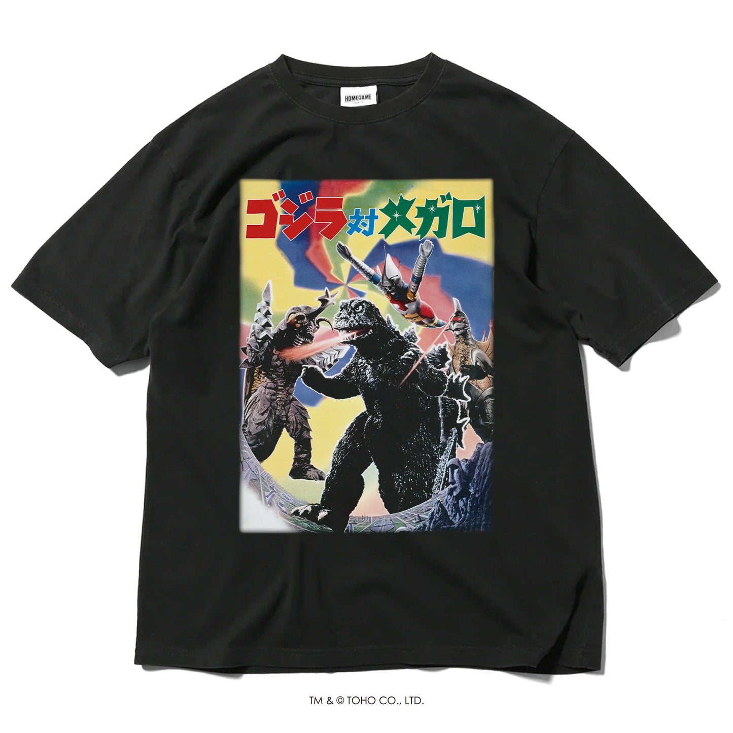 【受注予約:12月下旬頃より順次発送】ゴジラ | HOMEGAME 1973 ゴジラ対メガロ TEE