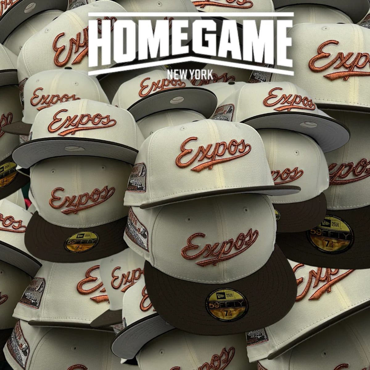 NEW ERA - 59FIFTY 蒙特婁博覽會奧林匹克體育場 鉻白/胡桃木