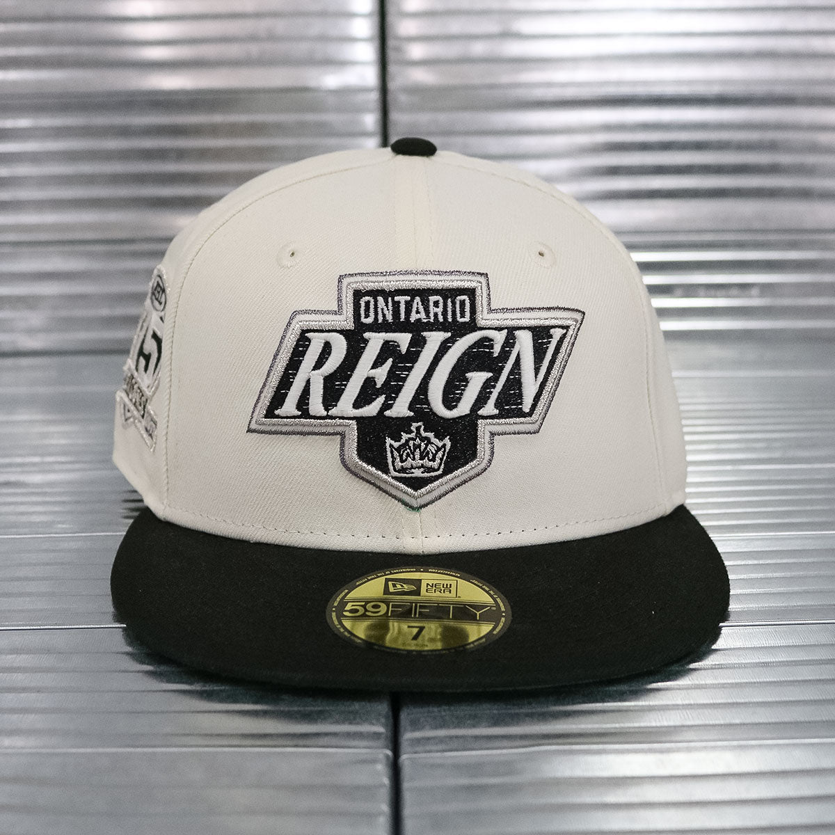 NEW ERA- Ontario Reign 75 Seasons 59Fifty Chrome White/Black