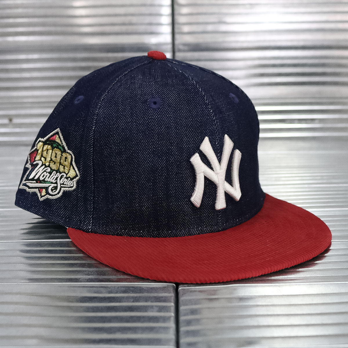 NEW ERA - New York Yankees 1999 WS 59Fifty Navy Denim Scarlet Corduroy