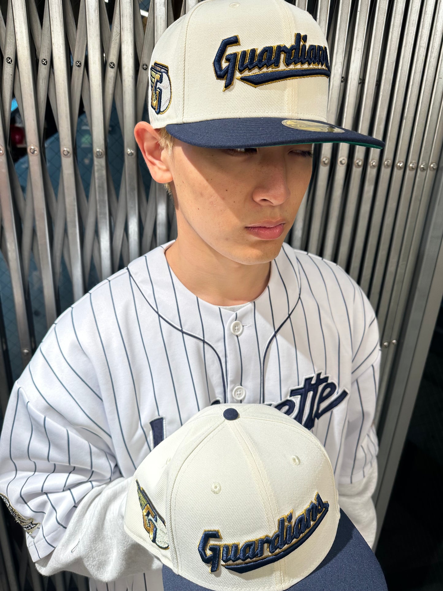 NEW ERA Cleveland Guardians - 59FIFTY CHROME/NAVY/GREEN【14148790】