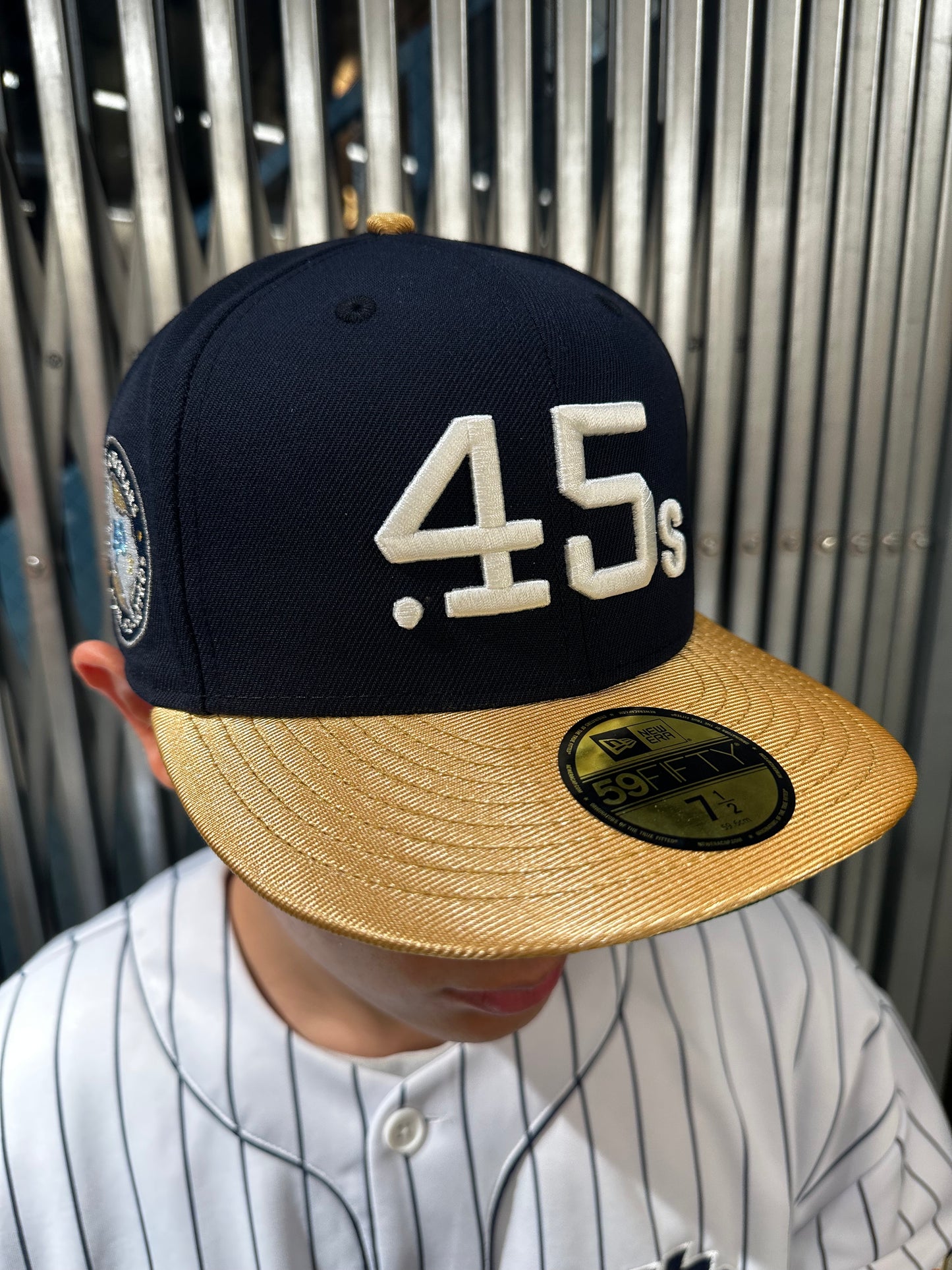 NEW ERA Houston Colt 45 -40TH 59FIFTY NAVY/METALLIC GOLD/GREEN【70813229】