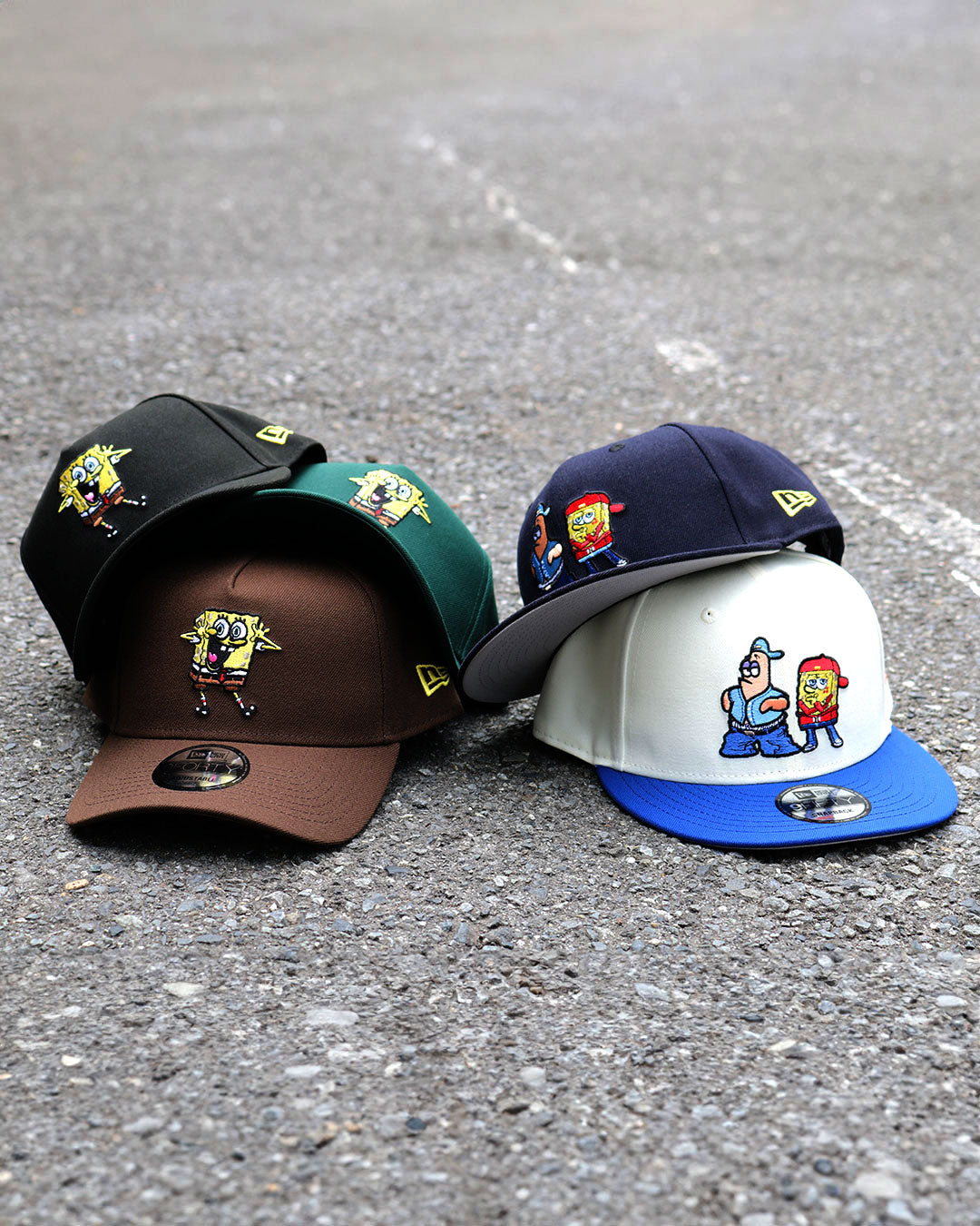 New Era × Nickelodeon - SpongeBob 9FIFTY Chrome White/Light Royal【70980077】