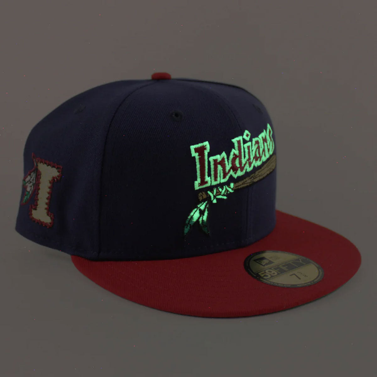 NEW ERA 金斯頓印地安人隊 - 59FIFTY INDIANS 貼片海軍猩紅色