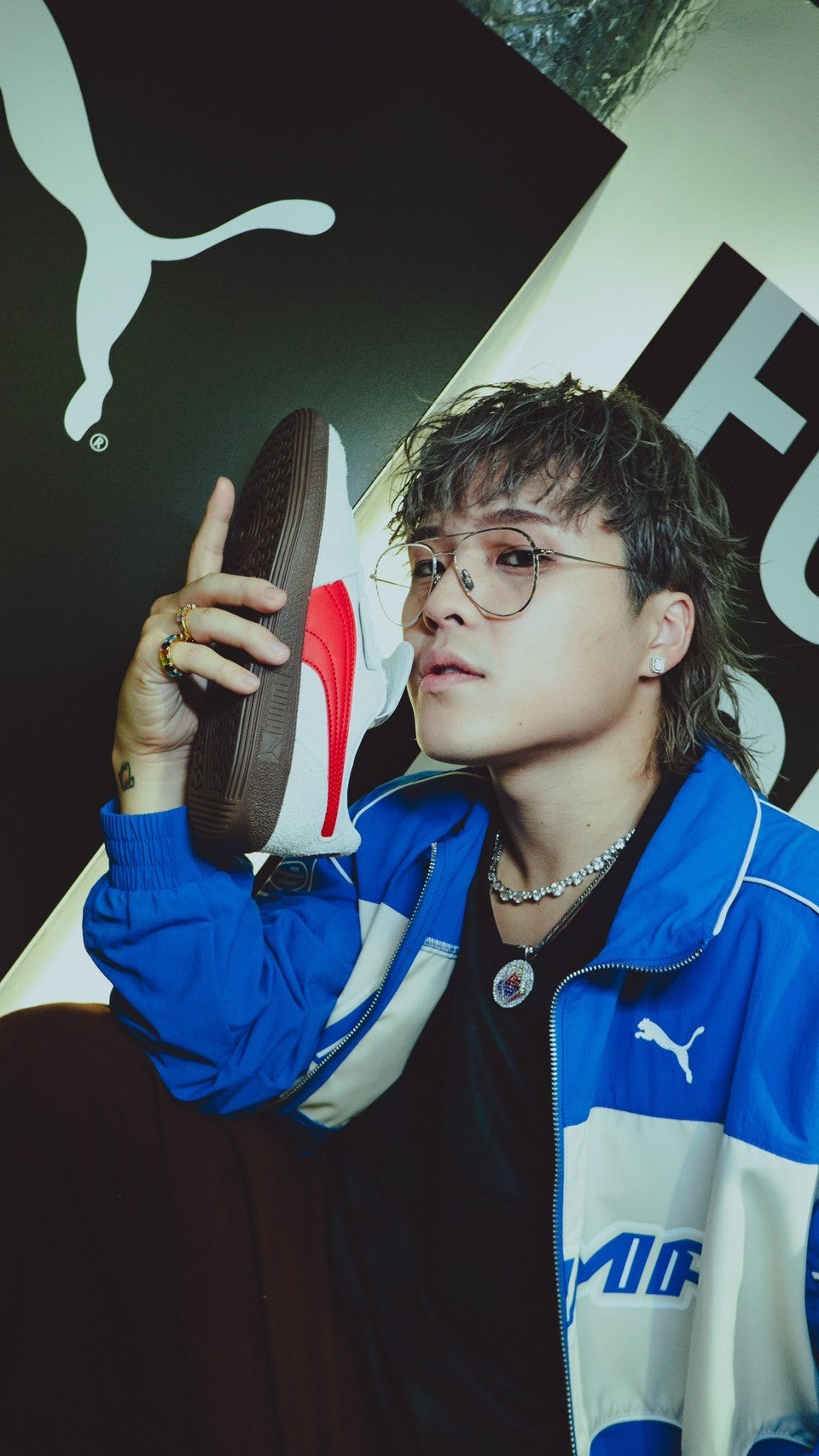 PUMA - PALERMO PREMIUM DR.SWAG 01PUMA WHITE/RED【403442-01】
