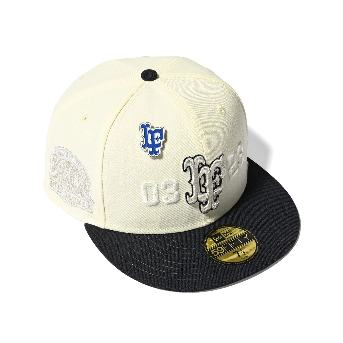 LFYT x NEW ERA LF LOGO 59FIFTY 20TH ANNIVERSARY LS231405 NATURAL×NAVY