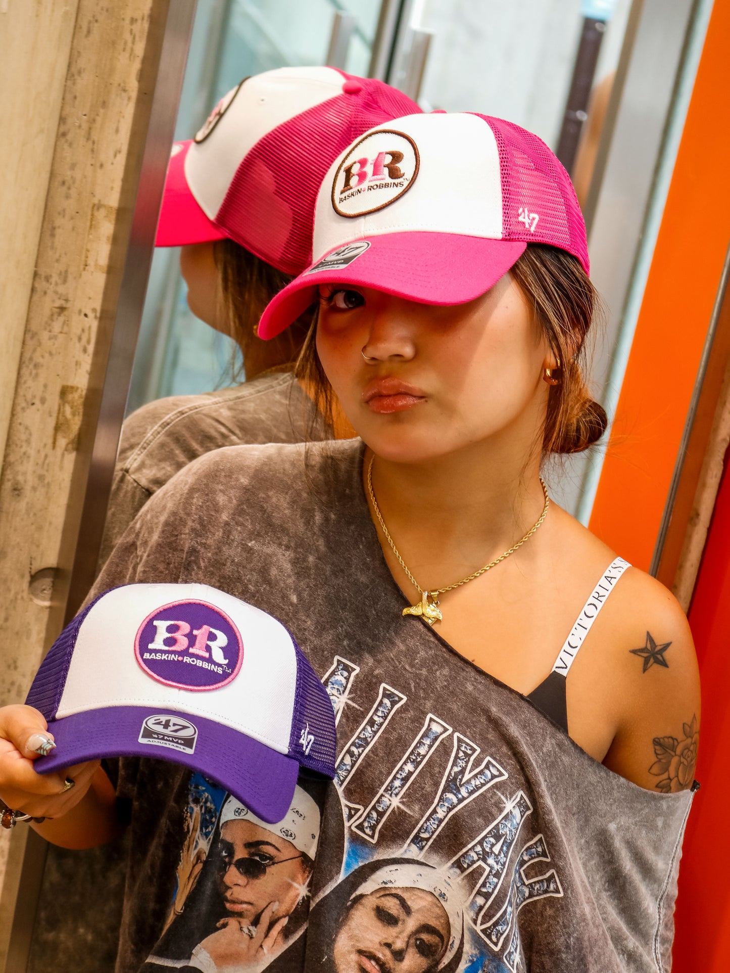 ’47 - サーティーワン アイスクリーム BASKIN ROBBINS MVP WHITE/PINK【15173333】