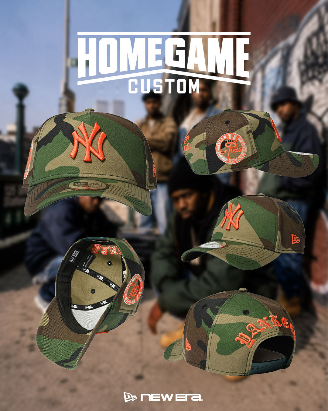 NEW ERA - NEW YORK YANKEES CO 1962 WS 9FORTY A-FRAME WOODLAND CAMO/ORANGE 【15196183】