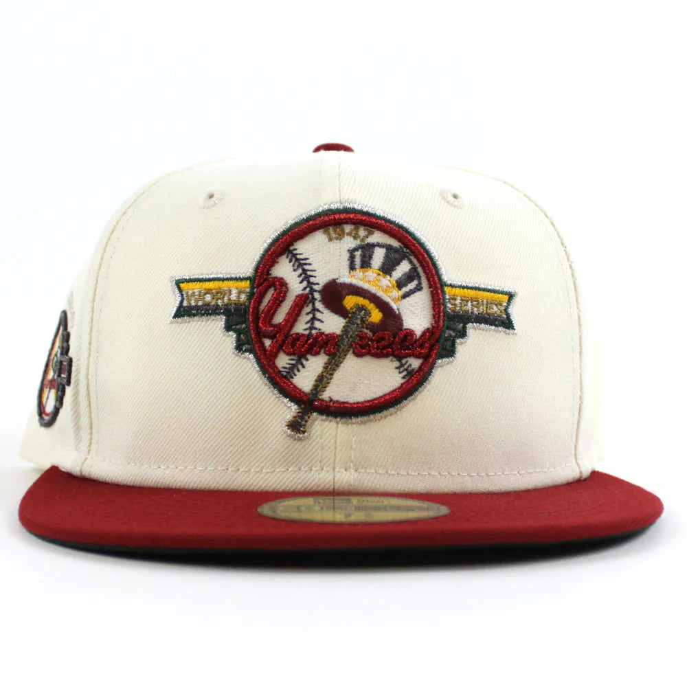 NEW YORK YANKEES 1947 WORLD SERIES 100TH ANNIV 59FIFTY CHROME WHITE