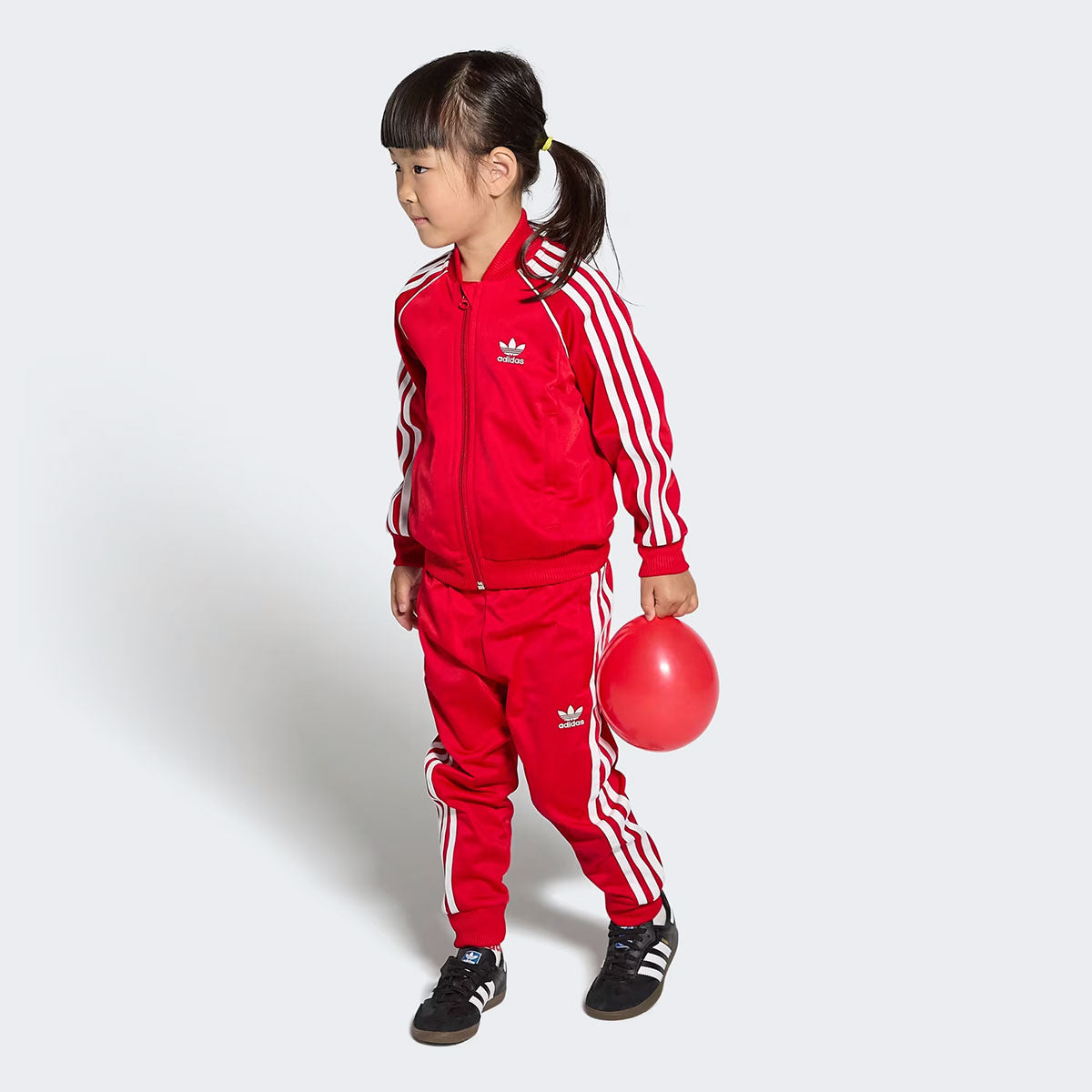 adidas ‐ SAMBA OG Comfort Closure Elastic Lace Kids Core Black/Cloud White/Gum 【JQ6390】