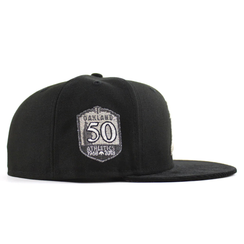 NEW ERA Oakland Athletics - 50TH ANNIVERSARY 59FIFTY BLACK CORDUROY