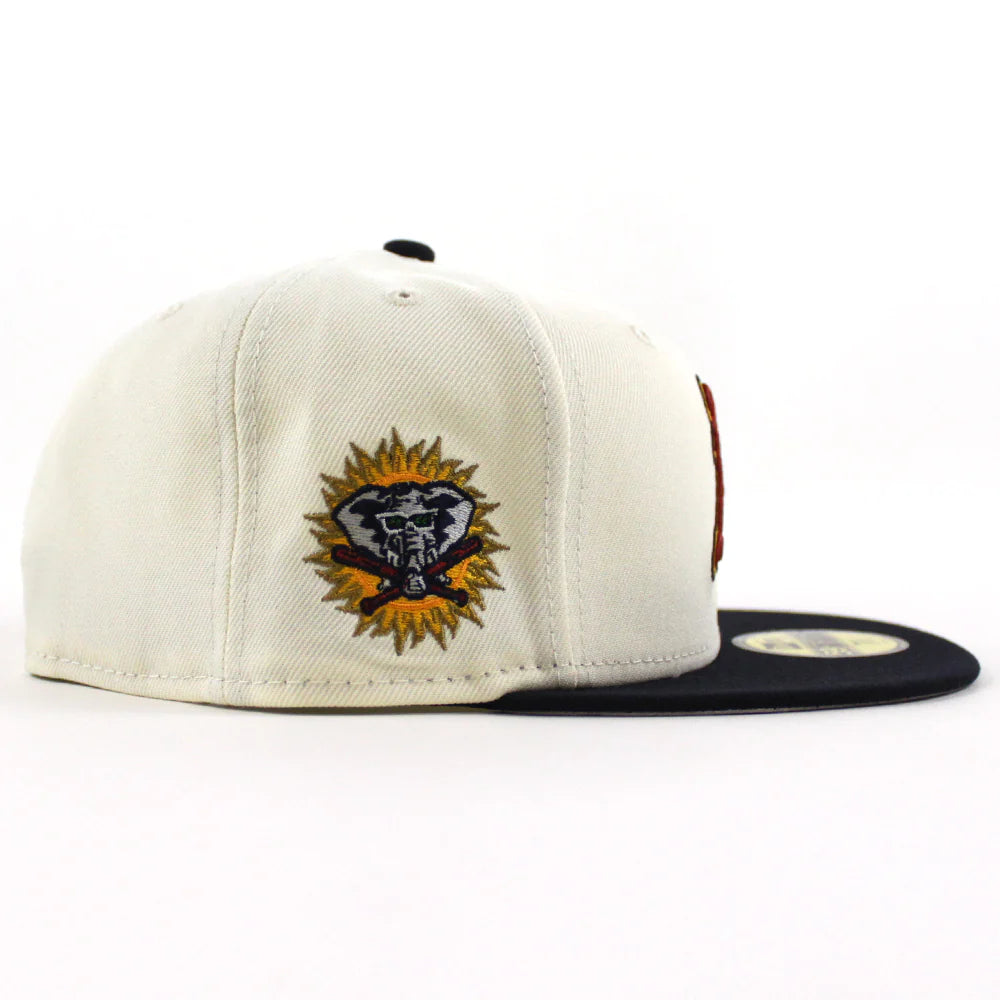 NEW ERA 奧克蘭運動隊 - 大象 59FIFTY CHROME 海軍藍