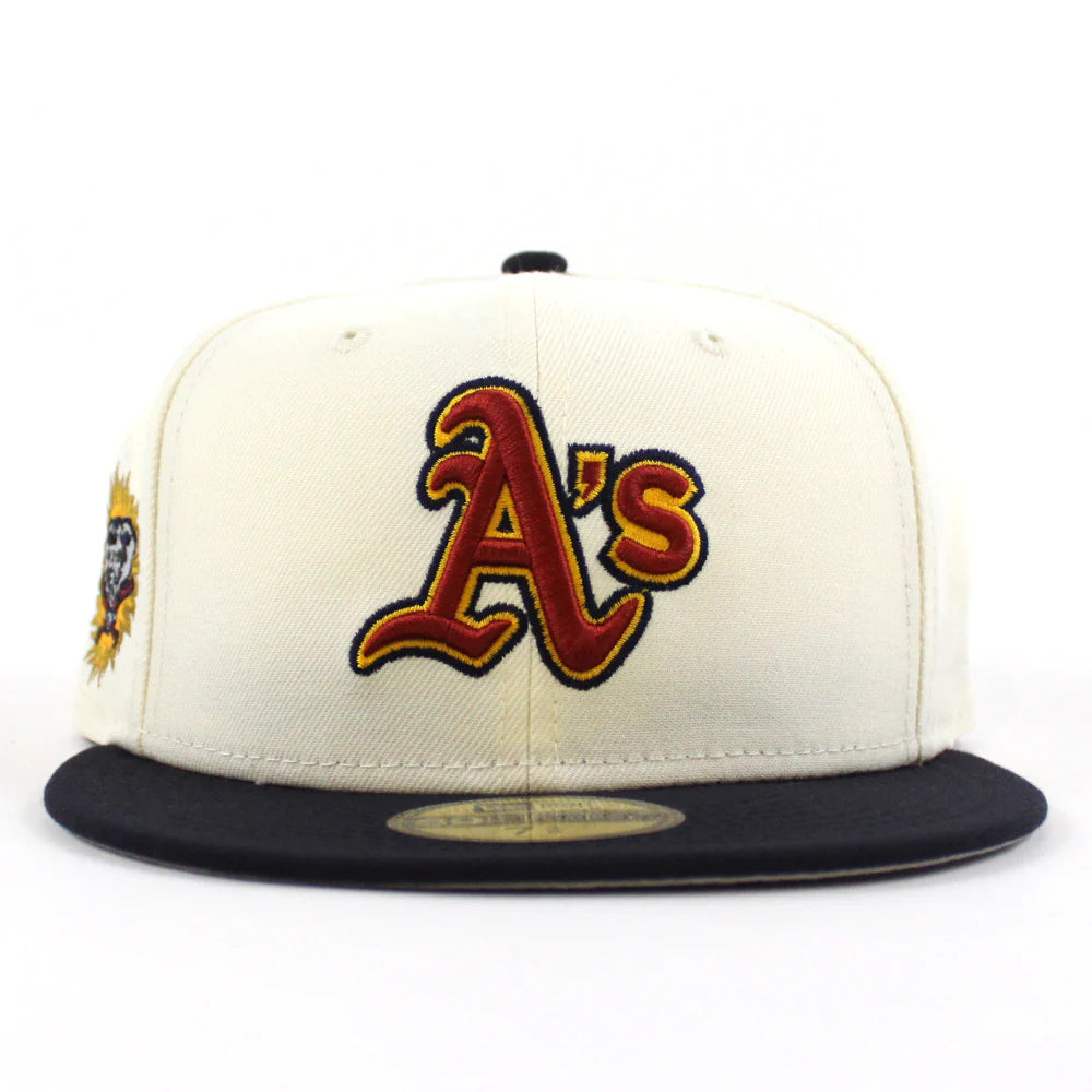 NEW ERA 奧克蘭運動隊 - 大象 59FIFTY CHROME 海軍藍