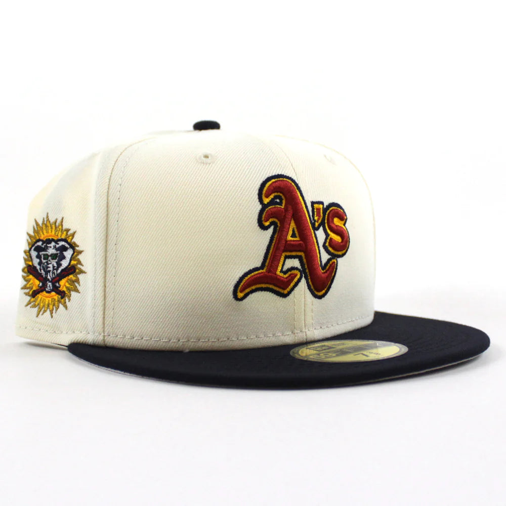 NEW ERA 奧克蘭運動隊 - 大象 59FIFTY CHROME 海軍藍