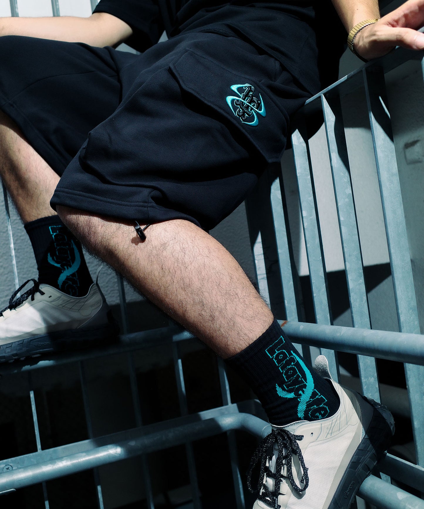 LFYT×EL REIGN - "STORM" WIDE SWEAT CARGO SHORTS 【LE241204】