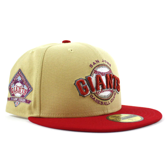NEW ERA San Jose Giants - 30TH ANNIVERSARY 59FIFTY VEGAS GOLD MAROON KHAKI