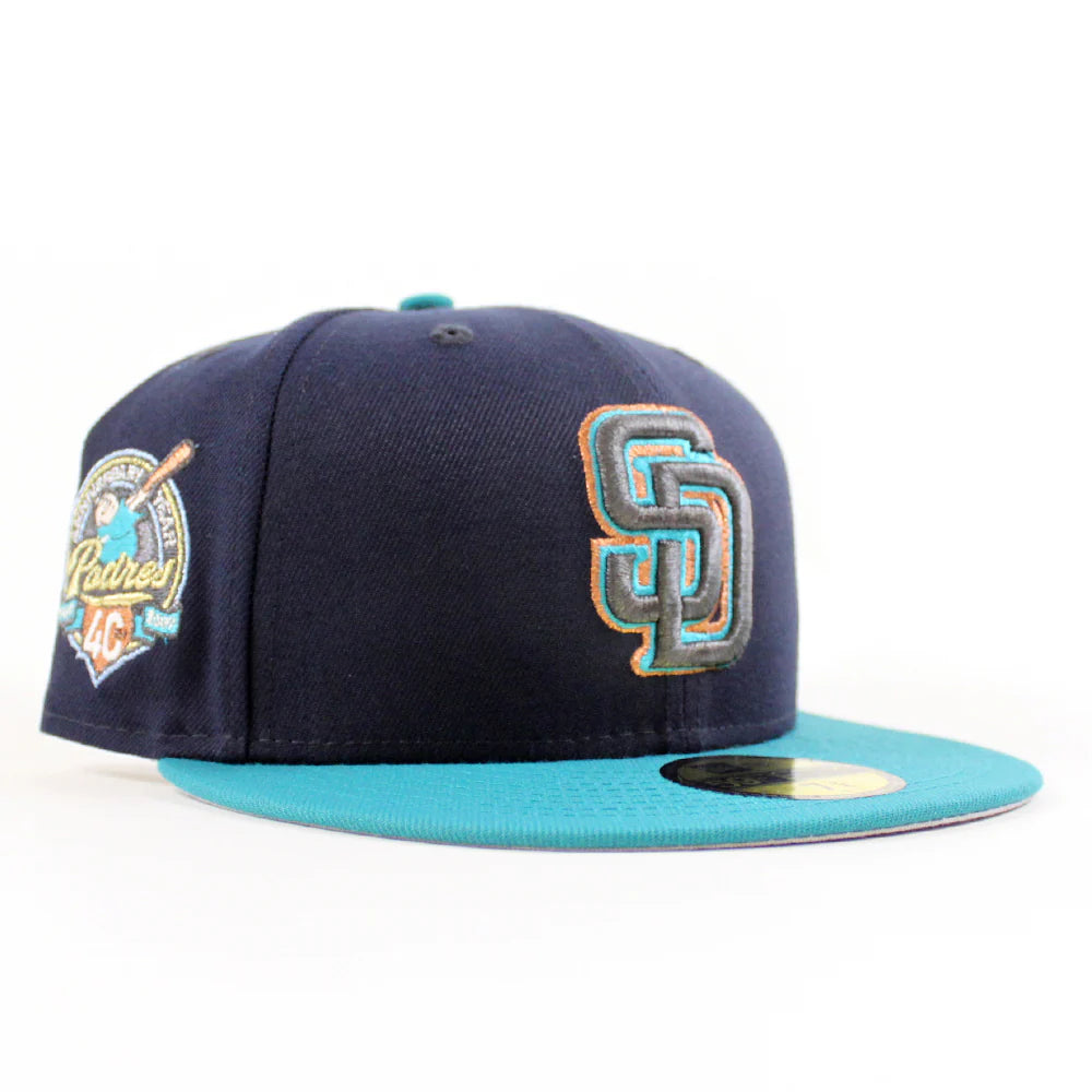 NEW ERA San Diego Padres - 40TH ANNIVERSARY 59FIFTY NAVY AQUA GRAY