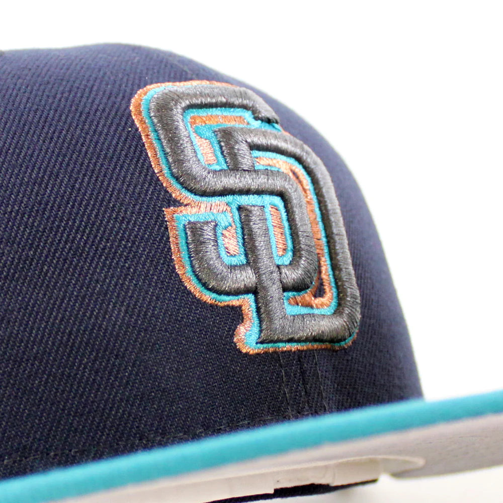 NEW ERA San Diego Padres - 40TH ANNIVERSARY 59FIFTY NAVY AQUA GRAY