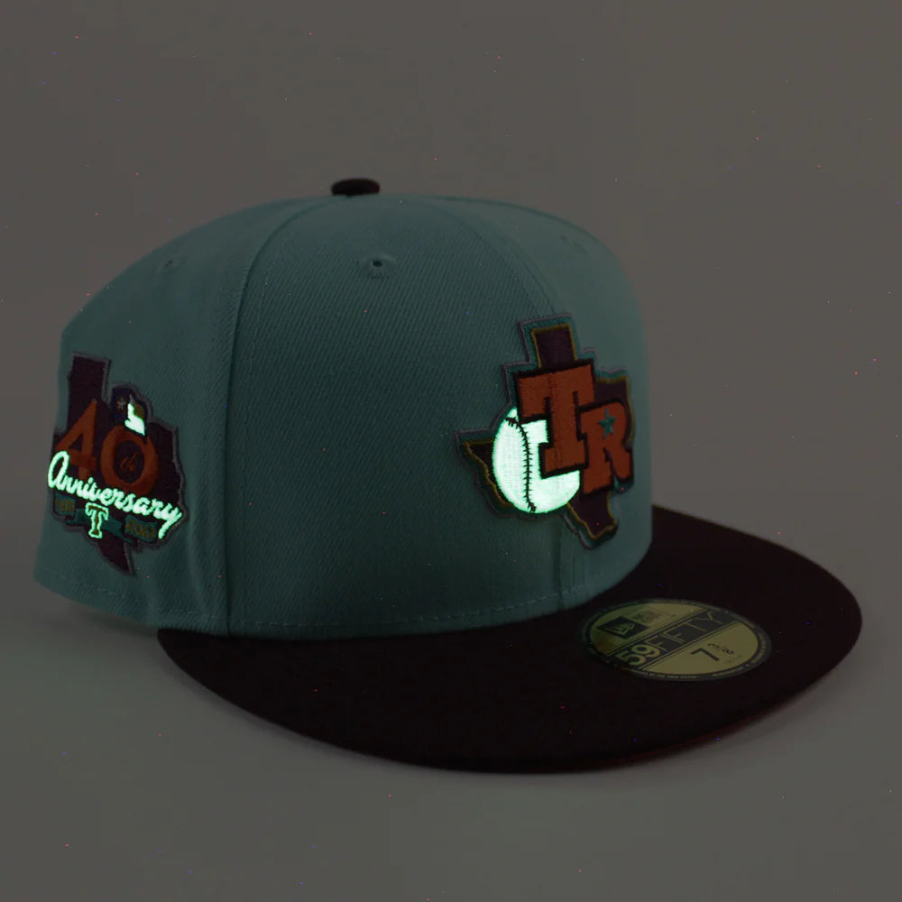 NEW ERA 德克薩斯遊騎兵隊 - 59FIFTY 40 週年紀念色調藍色栗色橙色