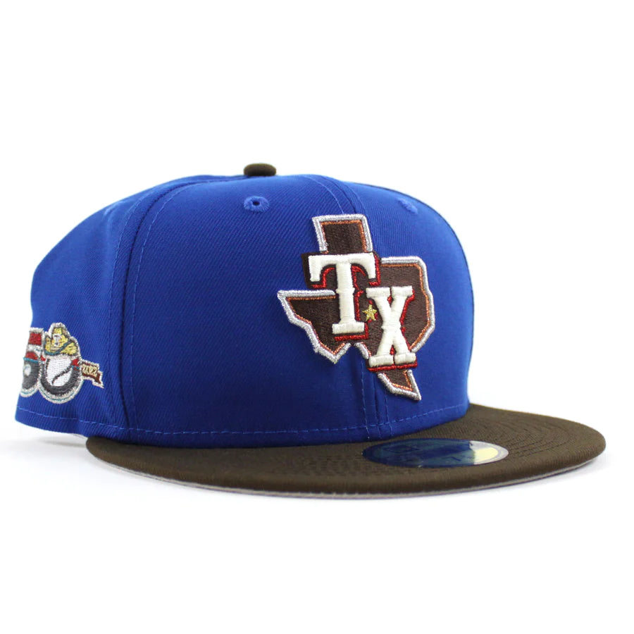 NEW ERA 德克薩斯遊騎兵隊 - 59FIFTY 50 週年藍色胡桃木灰