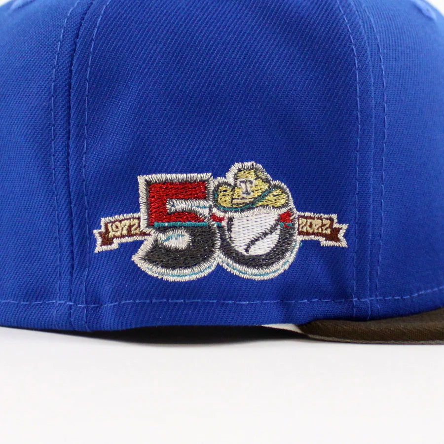 NEW ERA 德克薩斯遊騎兵隊 - 59FIFTY 50 週年藍色胡桃木灰