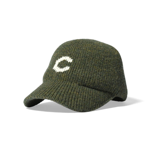 HOMEGAME - C LOGO KNIT Baseball Cap OLIVE【HG241403】