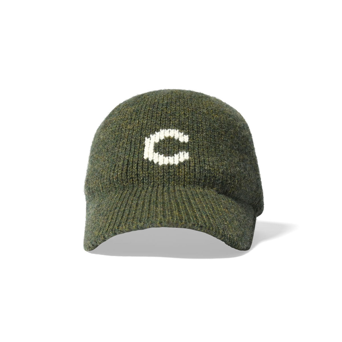 HOMEGAME - C LOGO KNIT Baseball Cap OLIVE【HG241403】