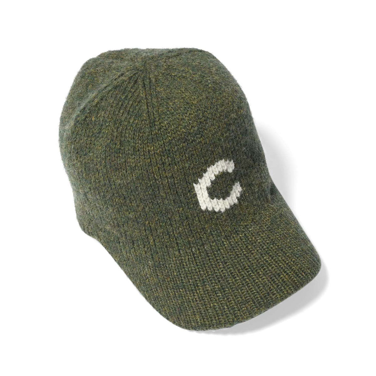 HOMEGAME - C LOGO KNIT Baseball Cap OLIVE【HG241403】
