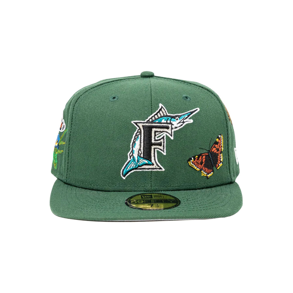 NEW ERA × FELT Florida Marlines - 59FIFTY BUTTERFLY GARDEN GRN