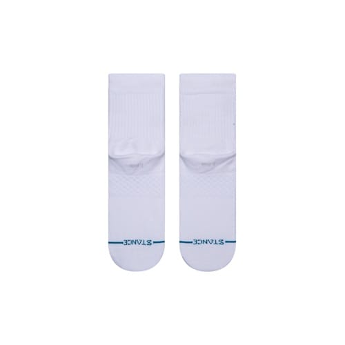 STANCE - LOGOMAN ST QTR SOCKS B#WHT【A356A20LOG】