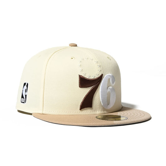 NEW ERA PHILADELPHIA 76ERS - 59FIFTY CO NBA PATCH CHROME/CAMEL 【70930055】