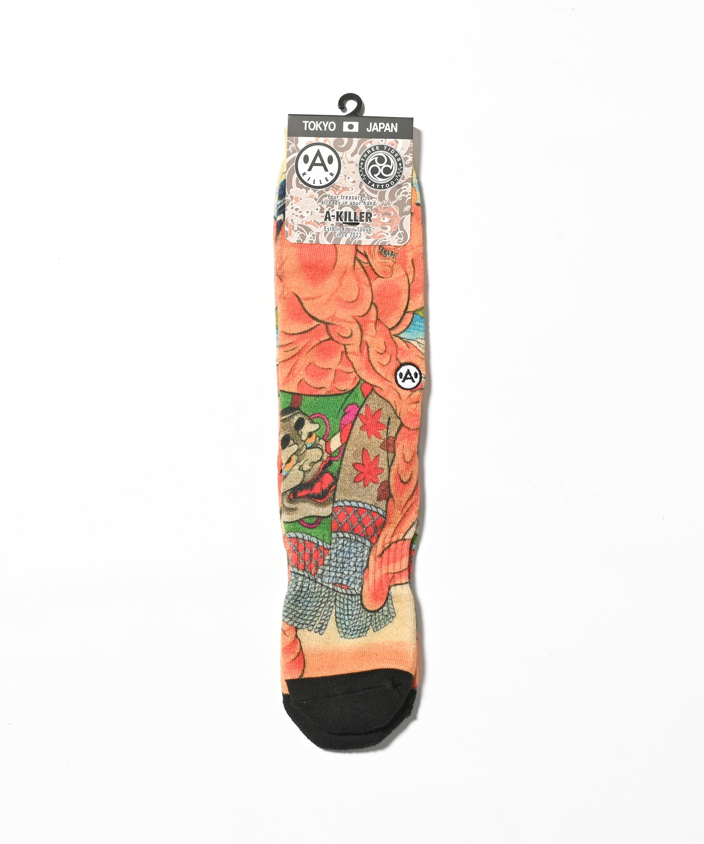 A-KILLER × THREE TIDES TATTOO × GRAPPLER BAKI SOCKS ジャックハンマー bkakttt-001