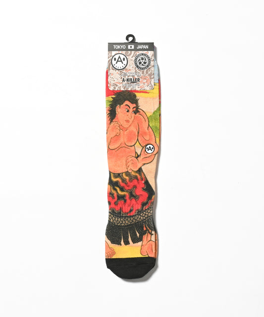 A-KILLER × THREE TIDES TATTOO × GRAPPLER BAKI SOCKS flame bkakttt-003