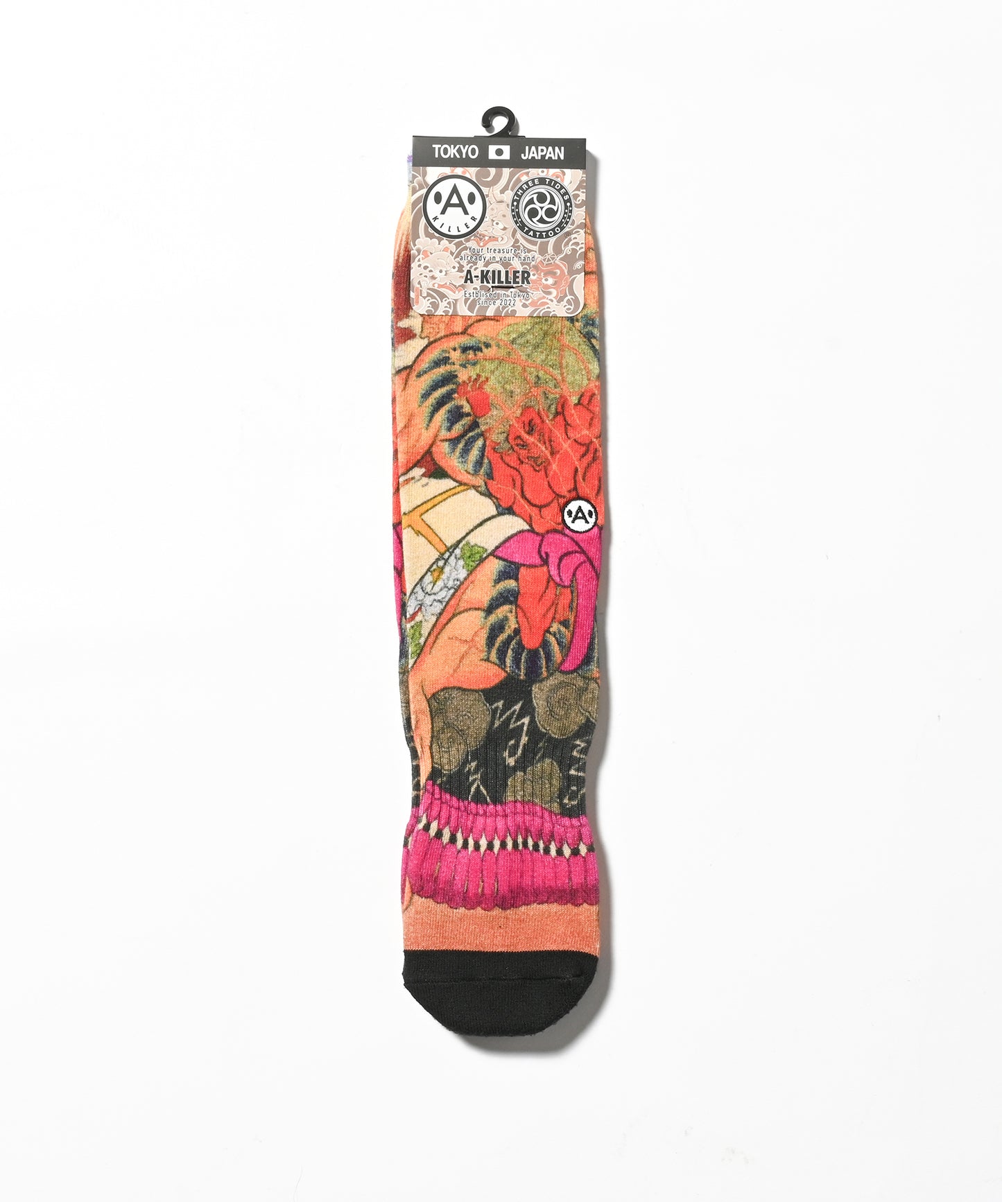 A-KILLER × THREE TIDES TATTOO × GRAPPLER BAKI SOCKS 花山薫 bkakttt-004