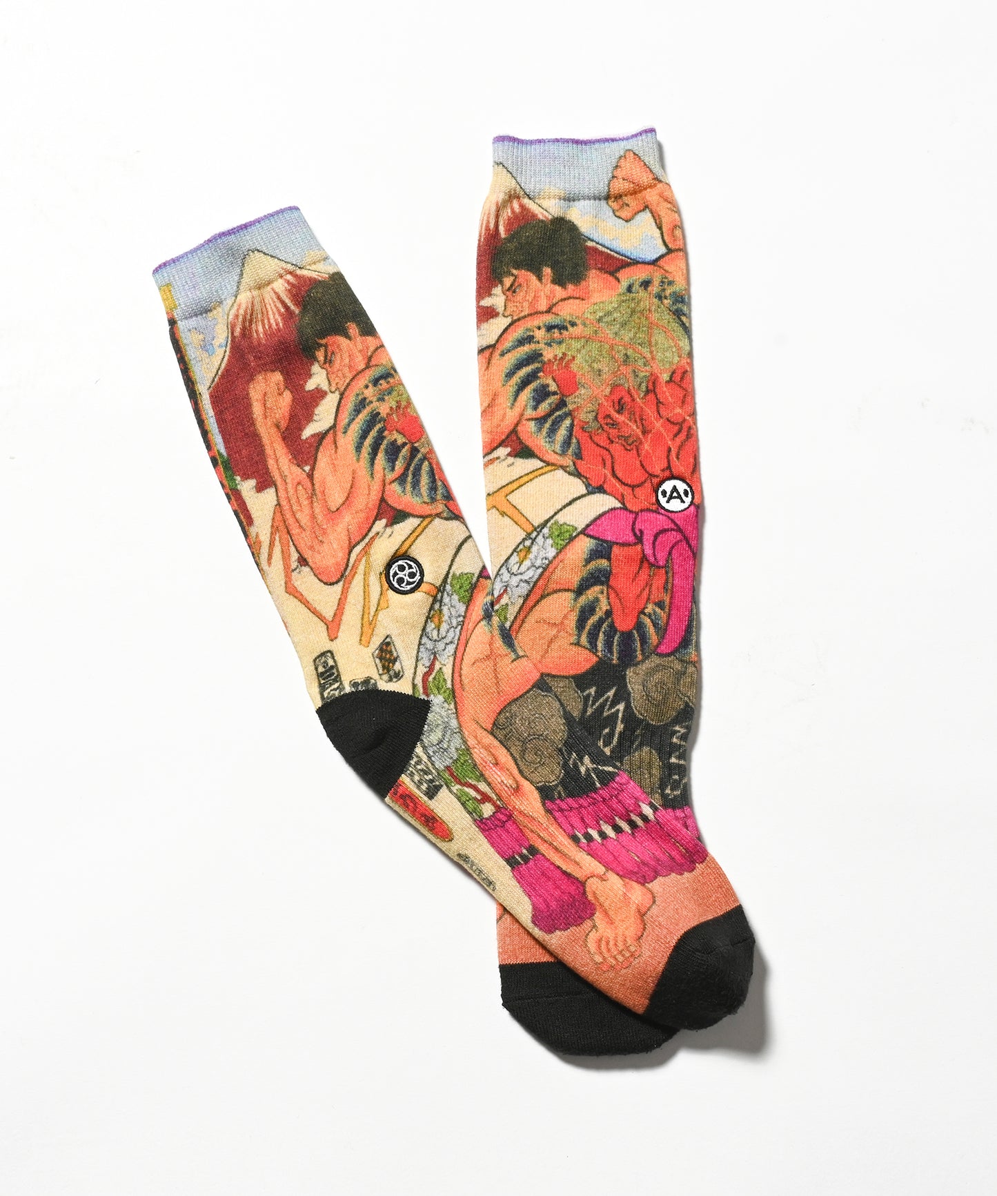 A-KILLER × THREE TIDES TATTOO × GRAPPLER BAKI SOCKS 花山薫 bkakttt-004