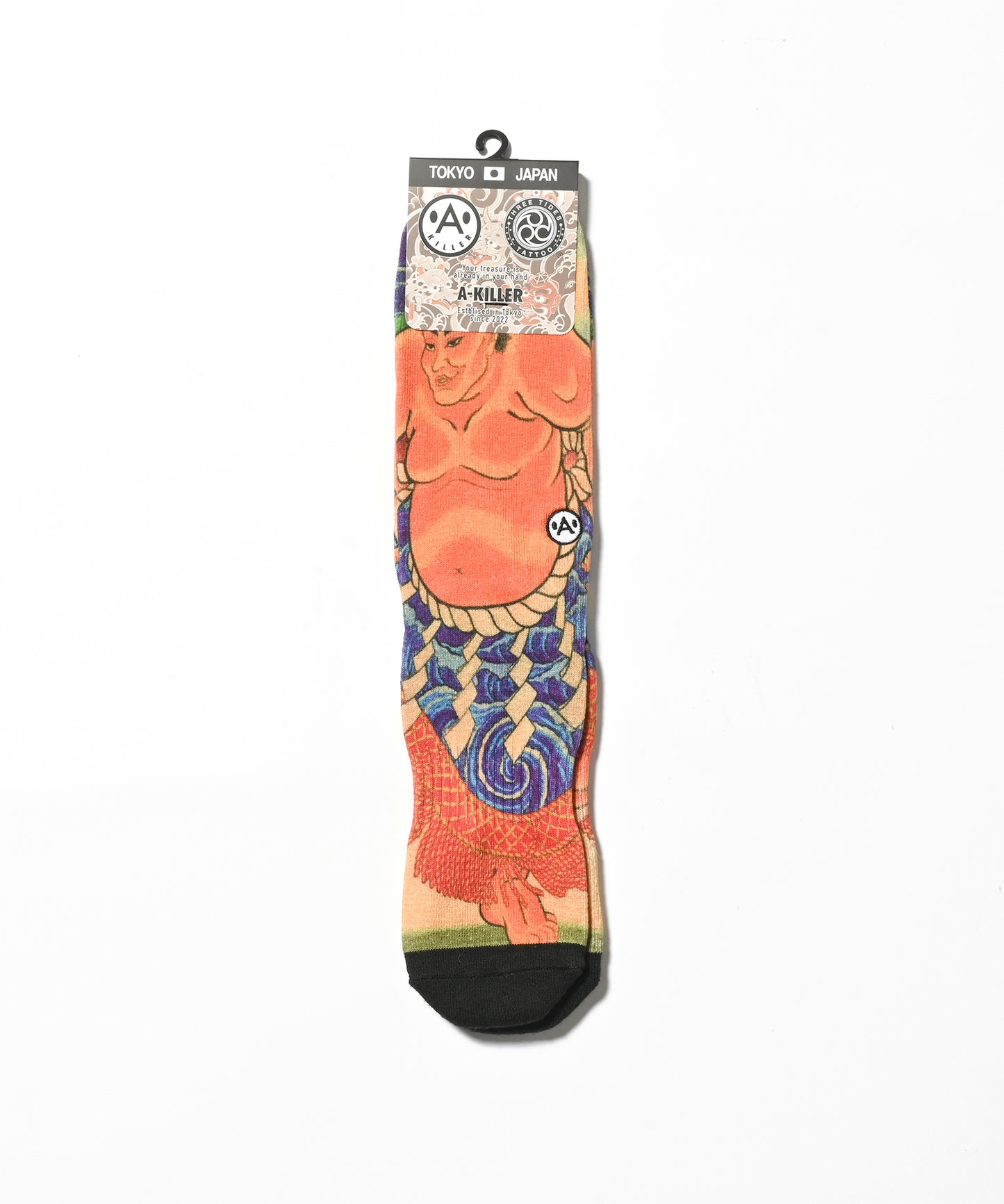 A-KILLER × THREE TIDES TATTOO × GRAPPLER BAKI SOCKS 金竜山 bkakttt-005