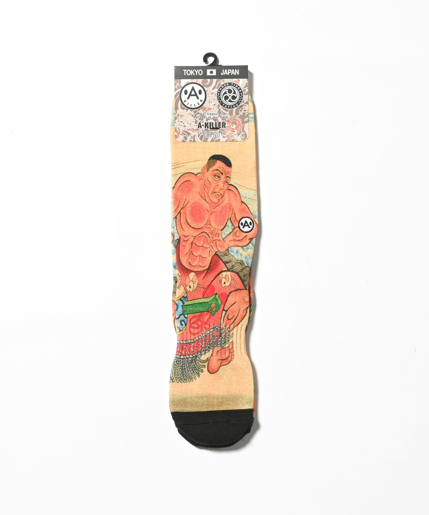 A-KILLER × THREE TIDES TATTOO × GRAPPLER BAKI SOCKS 渋川剛気 bkakttt-008